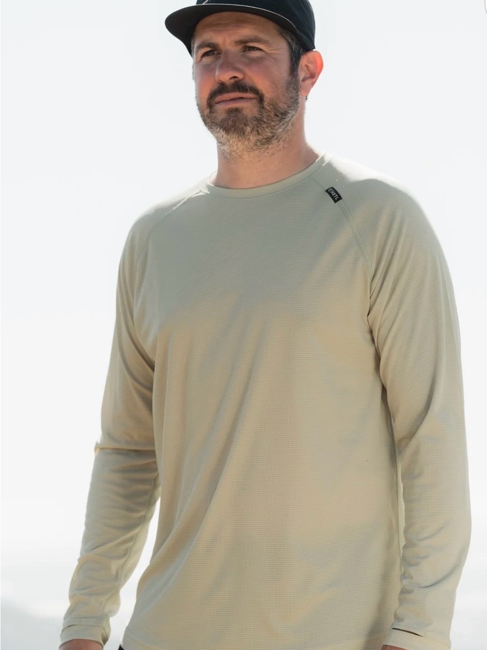 Men's Long Sleeve Performance Shirt in Light Green- Lightweight Comfort